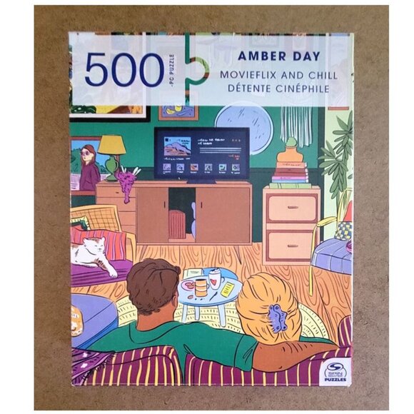 MOVIEFLIX AND CHILL by SpinMaster JIGSAW PUZZLE 500 pieces - Picture 3 of 6